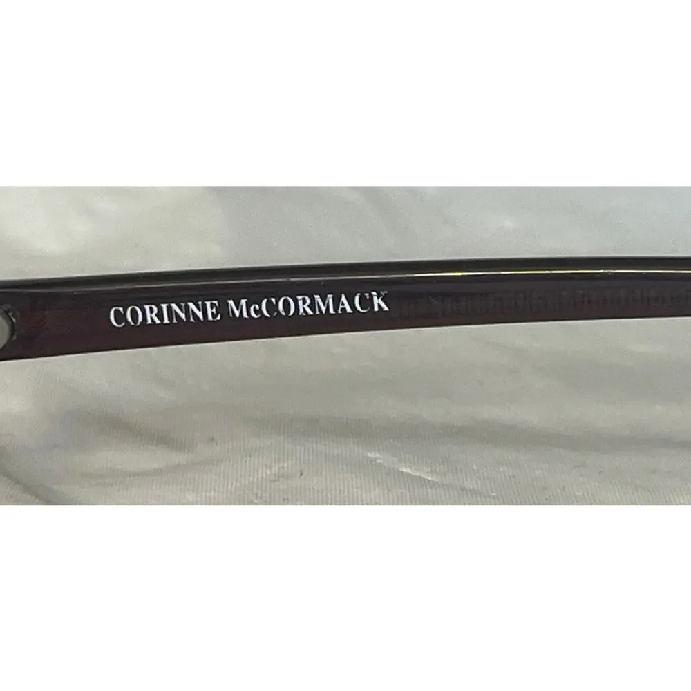 Corinne McCormack Sally 18583 Eyeglass Frames Brown Amber 53-17-140 Women